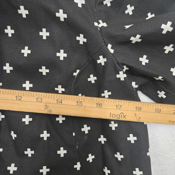 3 Sisters Womens Vtg Deadstock Y2K Elevated Basic Mod Twee Goth Swing Jacket S - Picture 11 of 12